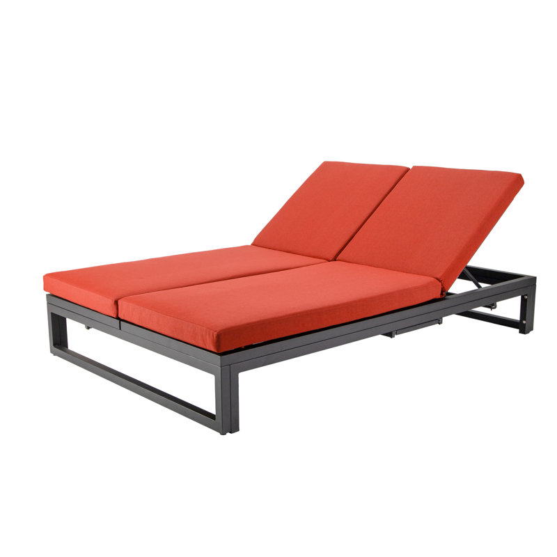 Canapé-lit d'extérieur convertible 82,68 po Chelsea, Rouge, Noir, noir, noir, noir