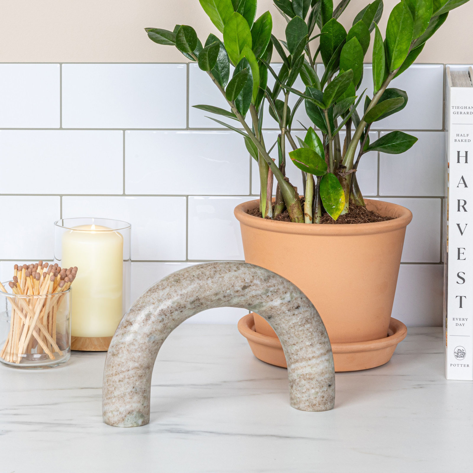 Earlston Marble Sculpture, Beige