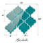 Carrelage fantaisie en verre 4 "x 5" Arabesque-1696215168