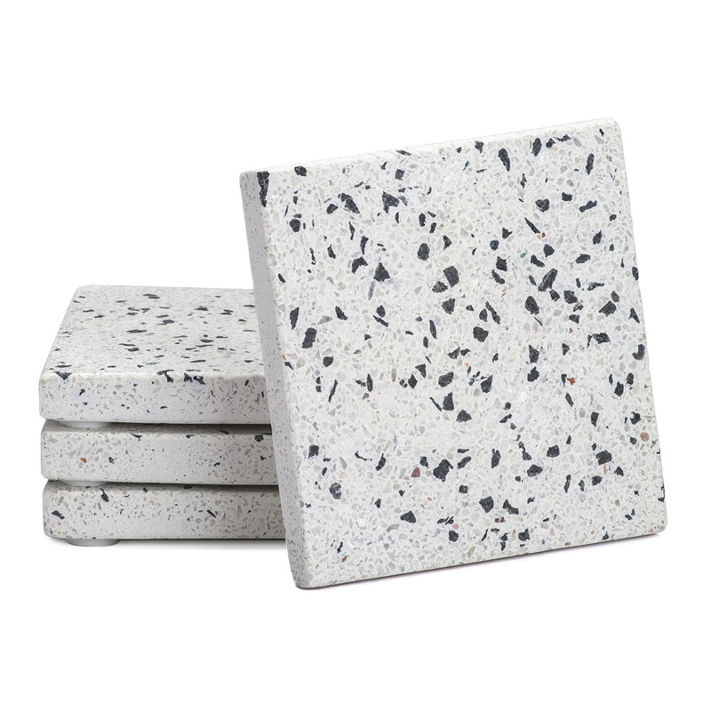 Stoneware Round 4 Piece Coaster Set