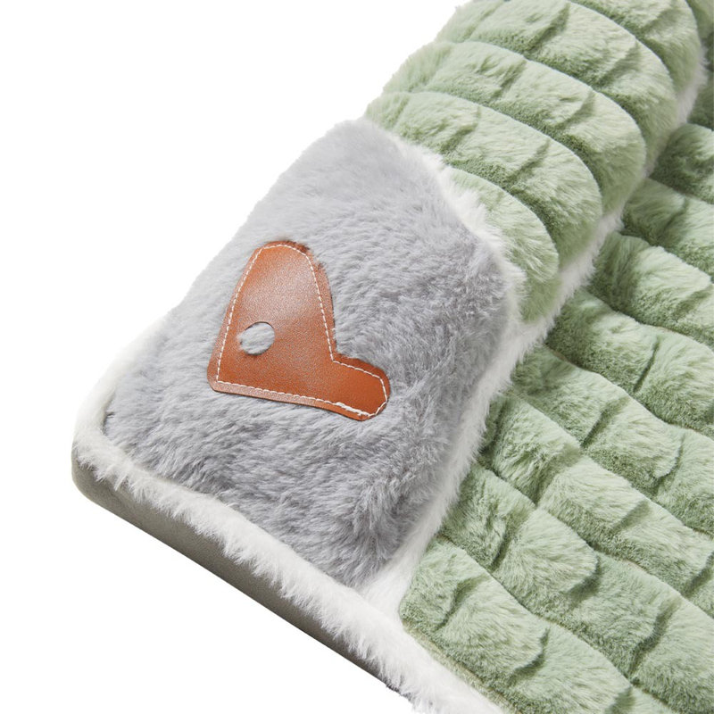 Seabron Faux Fur Pet Bed, 8cm H x 75cm W x 45cm D, Green