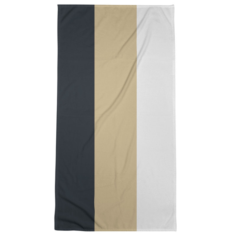 Cotton Blend Bath Towel, Trombone/Black