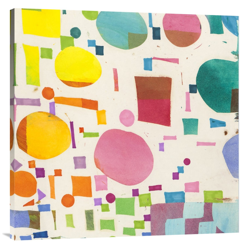 Glam Slam I par Leonardo Bacci - peinture sur toile tendue, H 24 po x l 24 po x P 1,5 po, Aucun mat, Sans cadre / toile