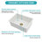 27" Undermount Single Bowl Ceramic Kitchen Sink - Dual Mount White Ceramic Rectangular Deep Single Bowl Sink Basin
