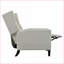 Fauteuils inclinables pour le salon, fauteuil inclinable à oreilles avec table d'appoint pliable, ports USB | Polyester beige | Cadre en bois massif-8113096