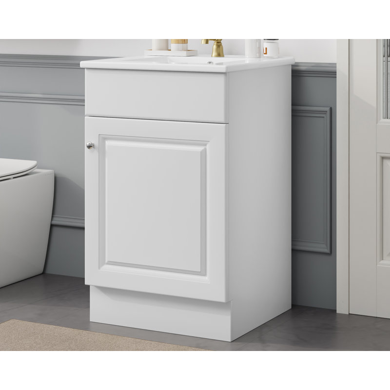 Meuble-lavabo avec lavabo 20 po, Blanc