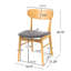 Ensemble de table de salle à manger 5 pièces avec une table à structure en bois massif et 4 chaises rembourrées en bois massif pour la salle à manger-680604645