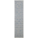 One-of-a-Kind Rectangle 2'6" x 10'2" Area Rug in Silver/Aqua
