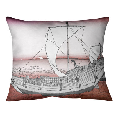 Katsushika Hokusai Reversible Throw Pillow