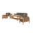 Summer 5-Piece Teak Outdoor Patio Deep Seating Set-565222657-565222671