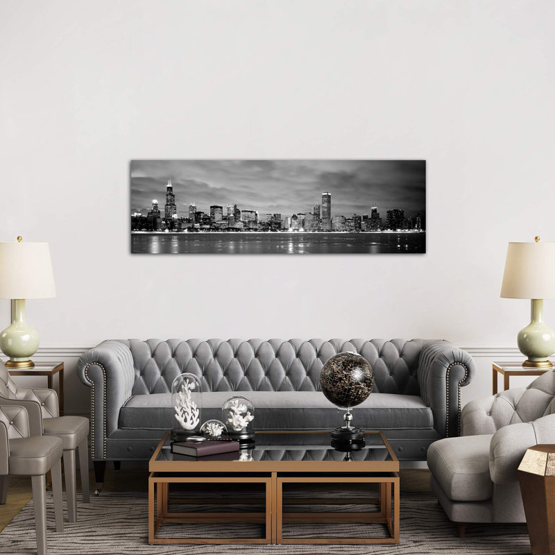 Buildings At The Waterfront, Chicago, Illinois, Usa by Panoramic Images - Wrapped Canvas Panoramic Print
