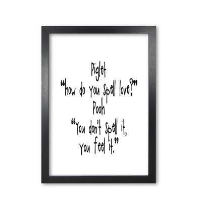 Winnie The Pooh Love Quote - Print