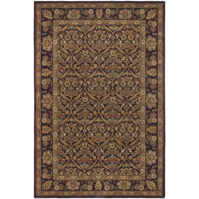 Frias Authentic Hand-Tufted Handmade Brown & Tan Modern Oriental Wool Area Rug