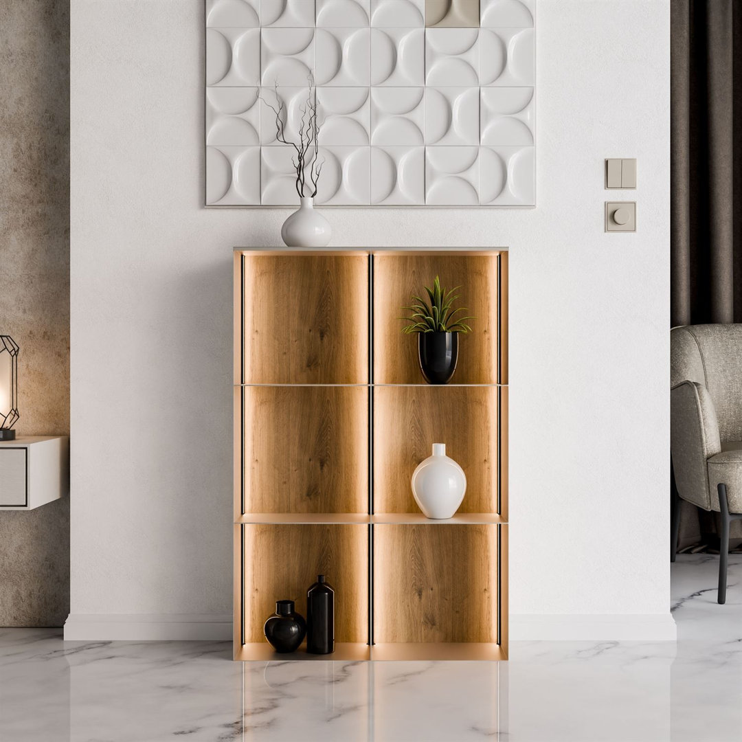 99cm H x 66cm W Metal Bookcase