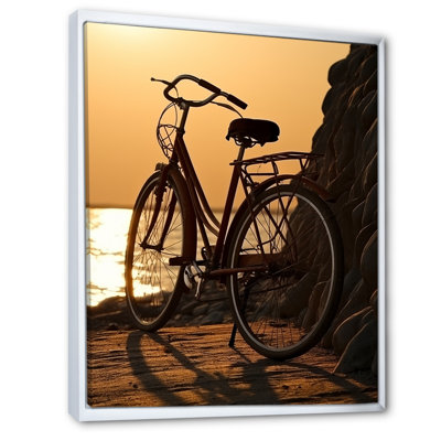 Coucher de soleil, impression d'art mural vélo