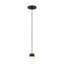 Sean Lavin Gable 1-light Line-Voltage Pendant in Nightshade Black with Alabaster shade