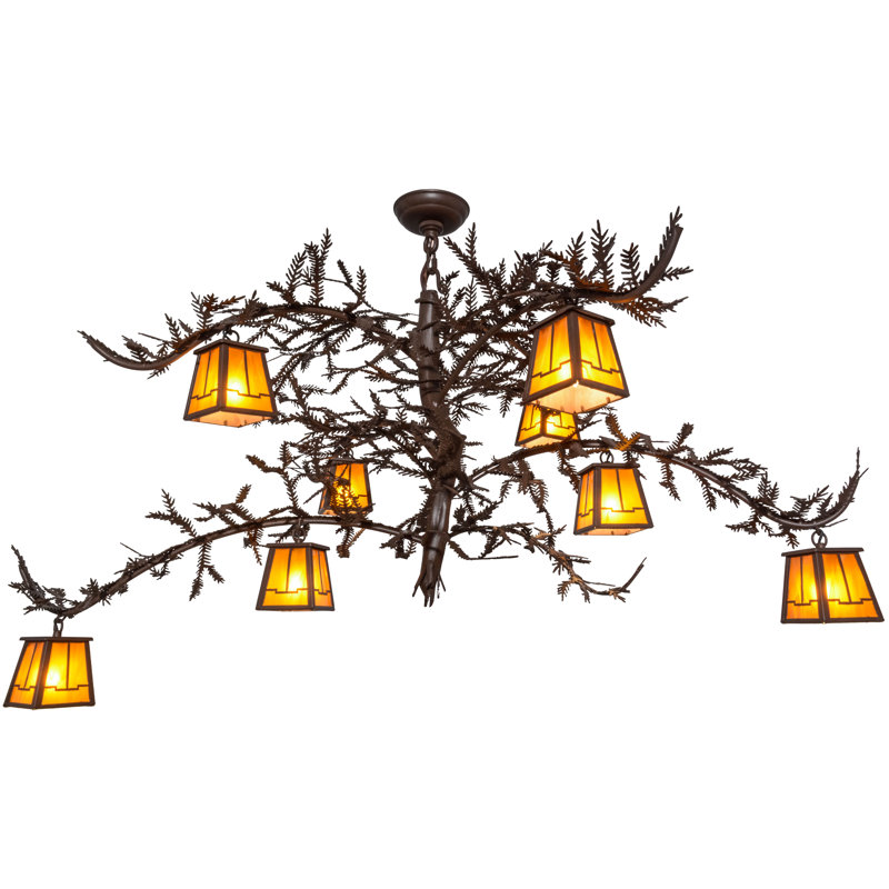 Lustre à niveaux 8 lumières unique Cusack
