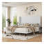 Lit de tête de lit haut de style, tête de lit haute de 54 po, haute qualité, dossier haut confortable, idéal pour la lecture ou la détente, très grand lit, blanc-1284112525