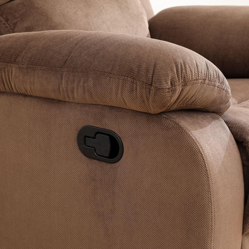 Jalus Recliner, Light Brown Cotton Blend