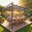 Pergola 11,7 pi x 19,6 pi avec auvent rétractable et structure en aluminium