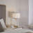 Quinita 23"  Glass Table Lamp Set with Touch Control,  LED Bulbs, USB Ports-1854854151