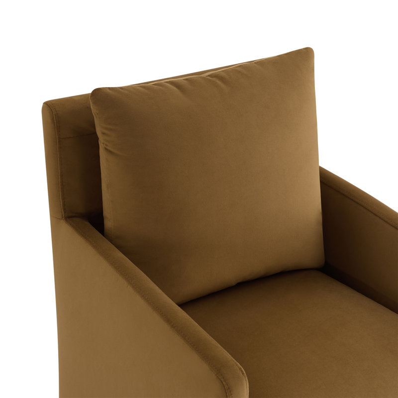 Fauteuil Alayaa, Soren Ochre Performance Velvet