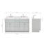 Ensemble de meuble-lavabo double 61 po Hamlet-644050979