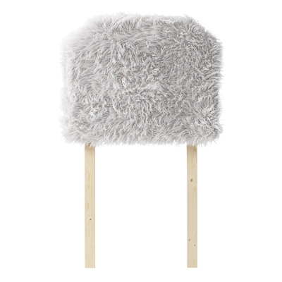 Mo' Unruly Plush College Headboard With Legs - White
