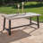 Grey Sandblast Wood Outdoor Dining Table With Black Rustic Iron Frame, Stable Metal Structure, 29.5H X 70W 34.63D Inches, 300Lbs Weight Limit Slat Paneling, Long - Lasting Material, Load Bearing