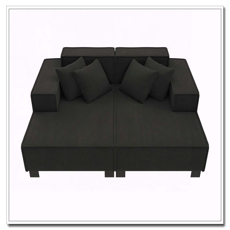 Canapé moderne, 2, Noir