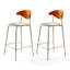 Chaise d'appoint à dossier bas beige (ensemble de 2)-1725121772-1725121775