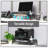 Monitor Stand, Ventilated Laptop Riser, Paper Tray, Storage, Office, Metal Mesh-96122560