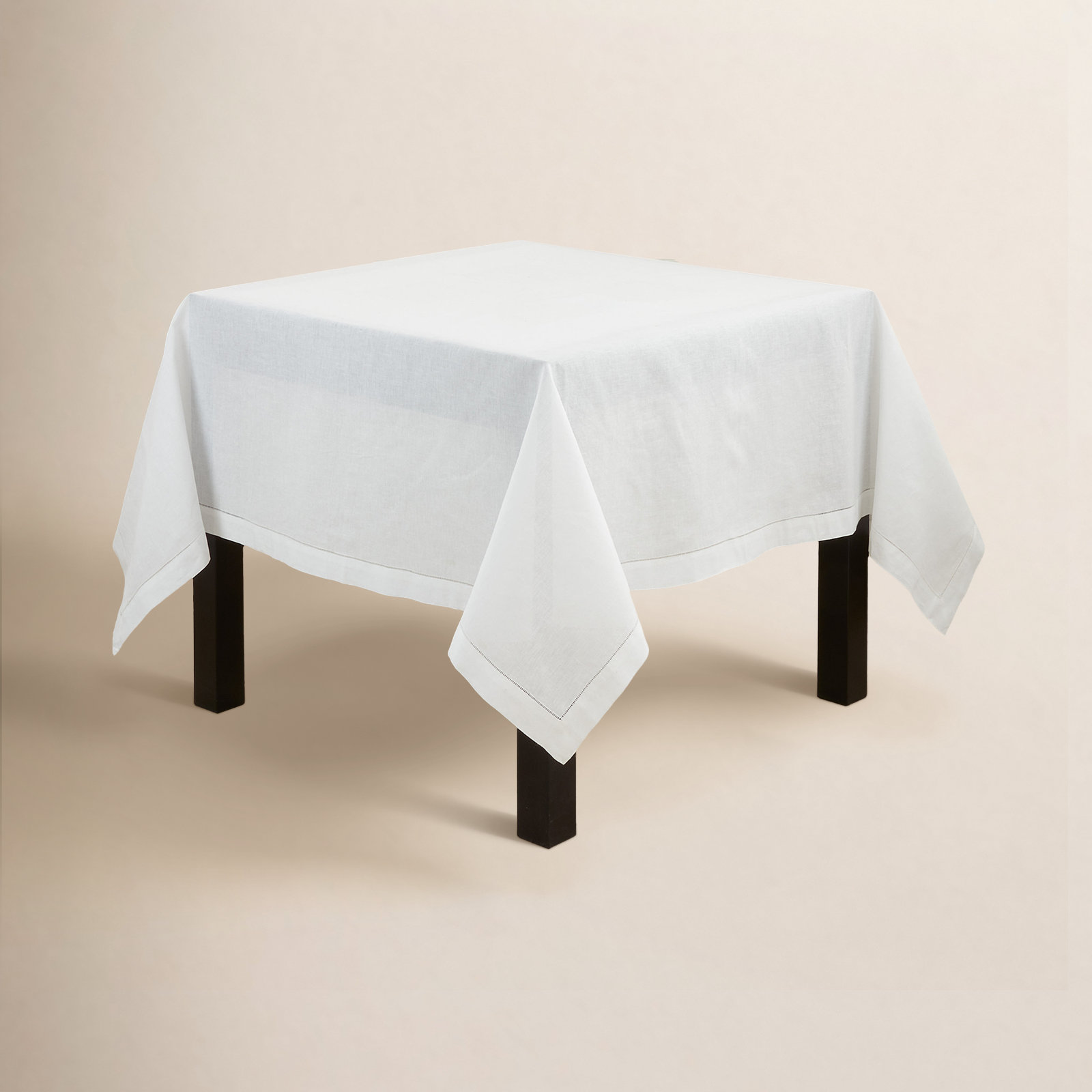 Gelder Tablecloth, 90" L x 90" W, White