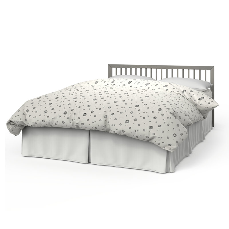 Lunar Gray Pine Wood Mid-Century Modern Convertible Crib