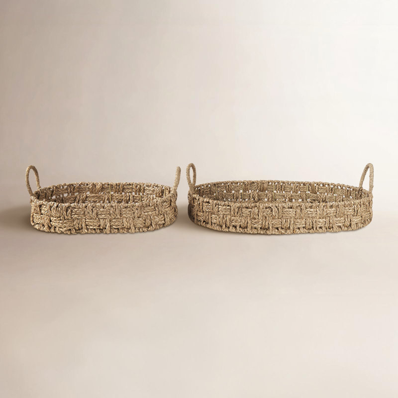 Argens Natural Fibers Tray - Set of 2