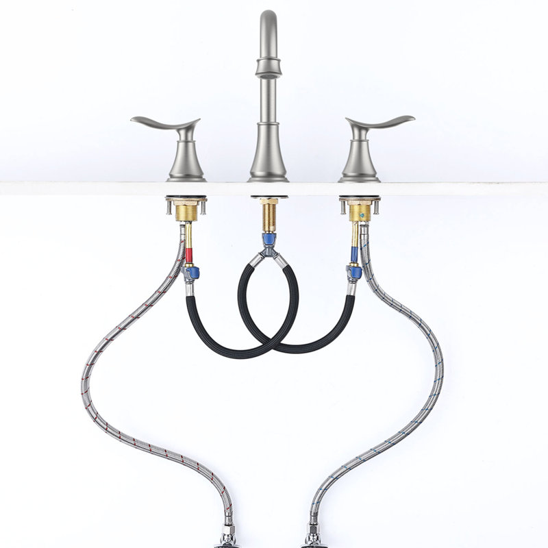 ° Robinet pivotant en nickel brossé ° Design classique et élégant pour salles de bain modernes