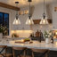 Luminaire suspendu moderne à 1 lumière avec abat-jour conique et luminaire suspendu réglable pour îlot de cuisine Levona-1135072546-1298364415
