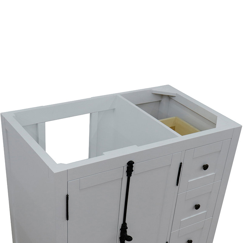 Glacier Ash 36" Single Freestanding Solid Wood Bathroom Vanity