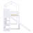 Catina Wood House Loft Bed with Slide, Storage Shelves & Light-2131272354