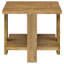 Table de bout carrée avec une tablette ouverte