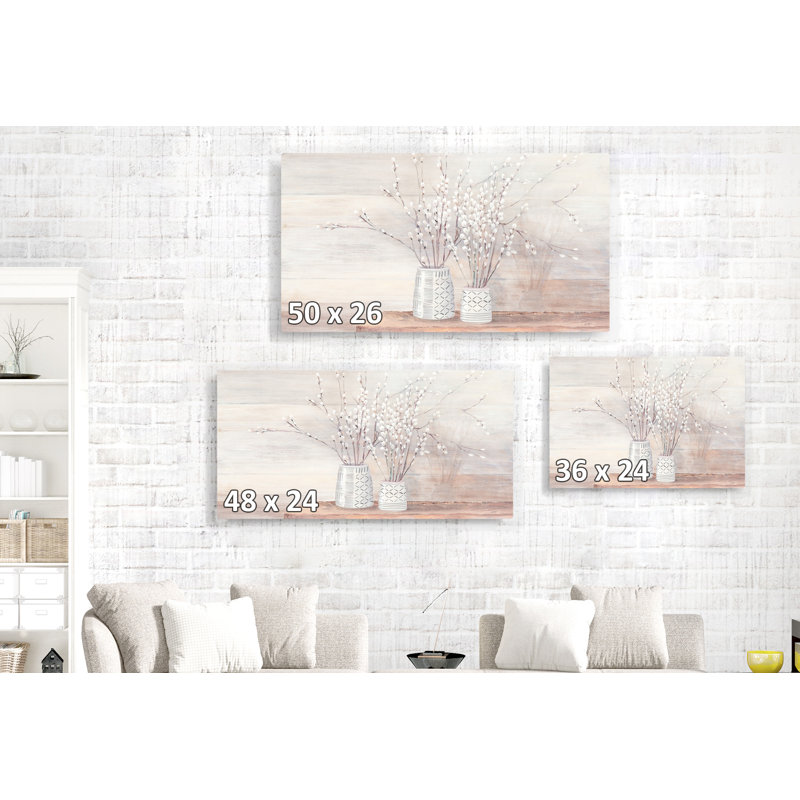 C-00517-Beach Cairn, Willow, Branches, Vase, Jar, On Table, Soft, Nuetral, Cream, Brown, Tan, White, Flower, Floral