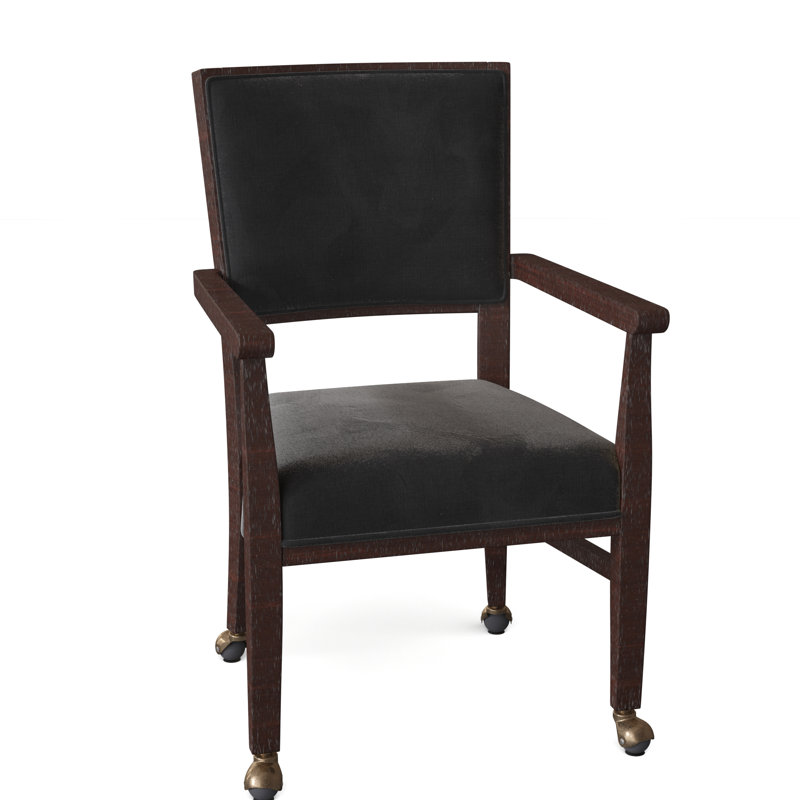 Chaise avec accoudoirs rembourrée Dilworth, Espresso, 3029 Naturel
