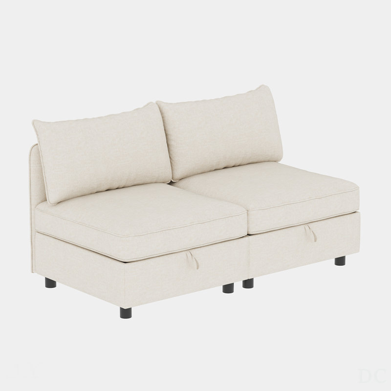 Canapé modulaire convertible convertible avec rangement, combinaisons de tissus flexibles pour le salon, confort et polyvalence