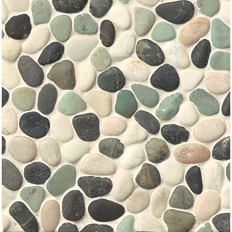 Hemisphere Engineered Stone Pebble Mosaic Wall Tile