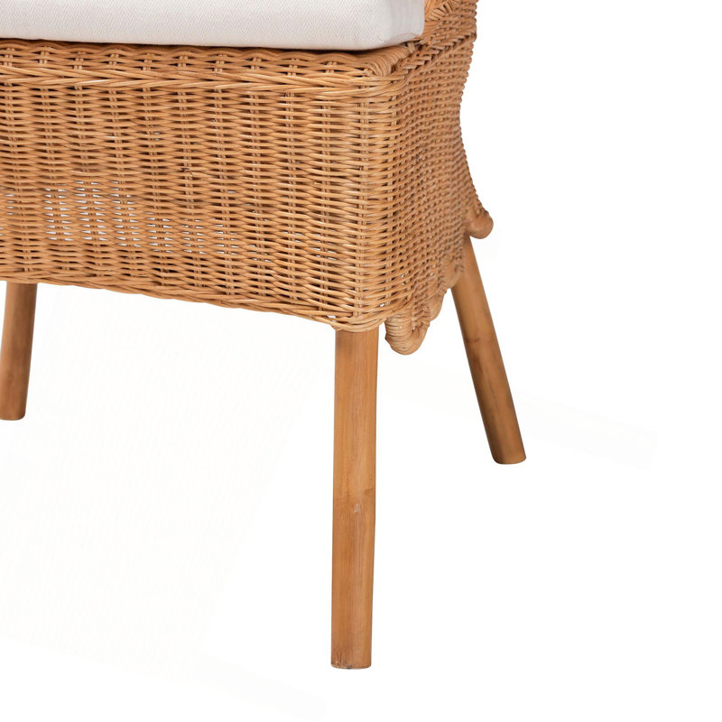Chaise bohémienne tressée en rotin miel