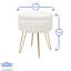 Harbour Housewares Round Boucle Storage Footstools - Pack of 2-96071838