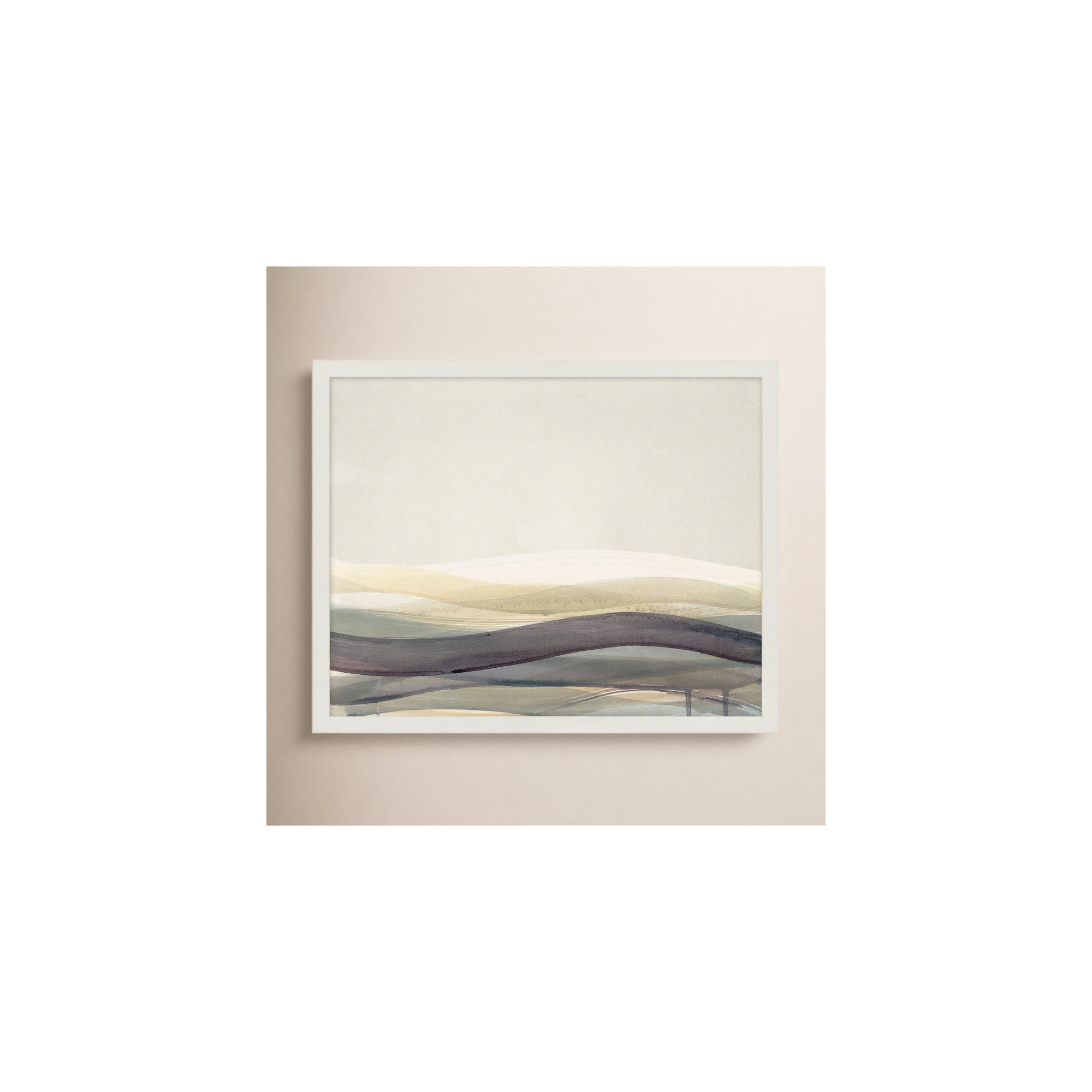 Preliminary II by Beth James, 25" W x 20" H, White Framed