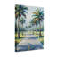 «Plants & Flowers Palm Trees Road», œuvre de peinture de paysage-1623551726