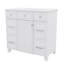 Meuble-lavabo 36 po avec lavabo en céramique durable, portes à fermeture en douceur, tablettes flexibles et tiroirs spacieux-559529273