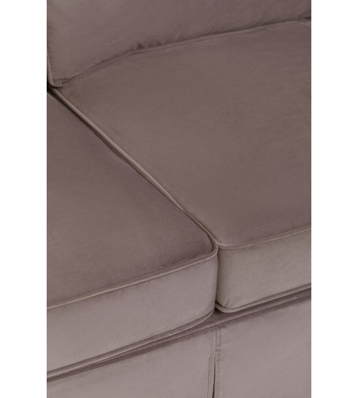 3 Seater Velvet Sofa, Brown